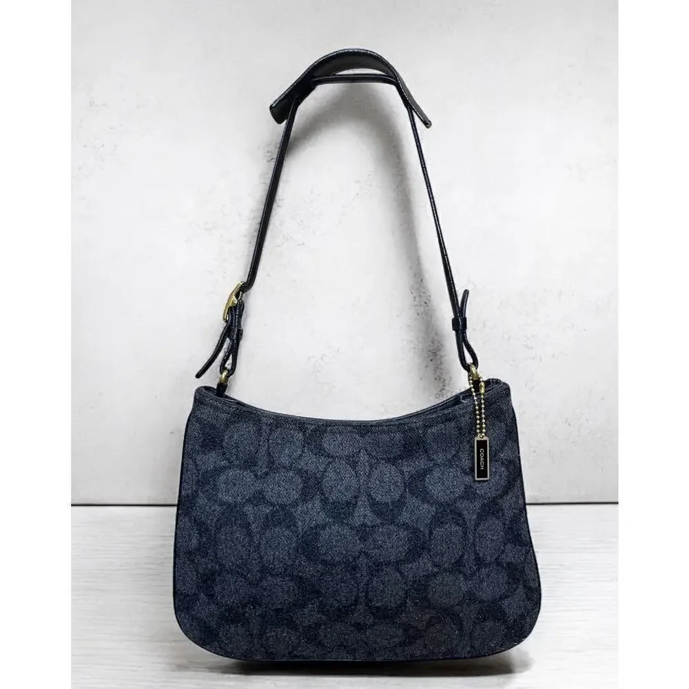 Vintage Coach 8307 Girlie Signature Wool Hobo Bag